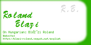 roland blazi business card